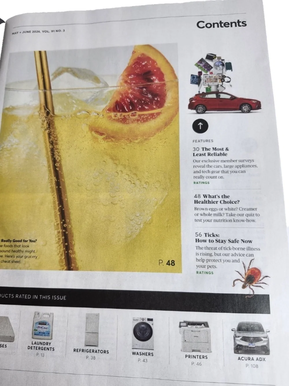 Consumer Reports  90th Anniversary. Issue  May/June 2026 Most & Least Reliable